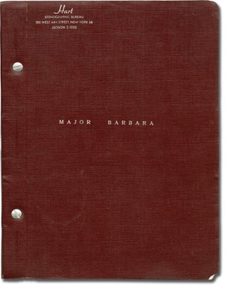 Book #142187] Major Barbara (Original script for the 1956 revival of the play). George Bernard...