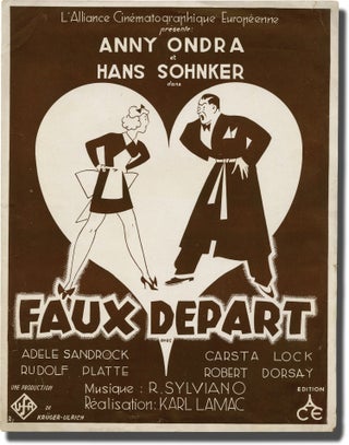 Book #142464] Flitterwochen [Honeymoon] [Faux Depart] (Original French pressbook for the 1936...