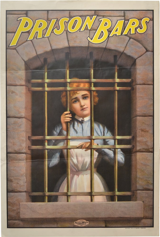 Book #142546] Prison Bars (Original poster for the 1901 documentary film). Walter Barnsdale,...