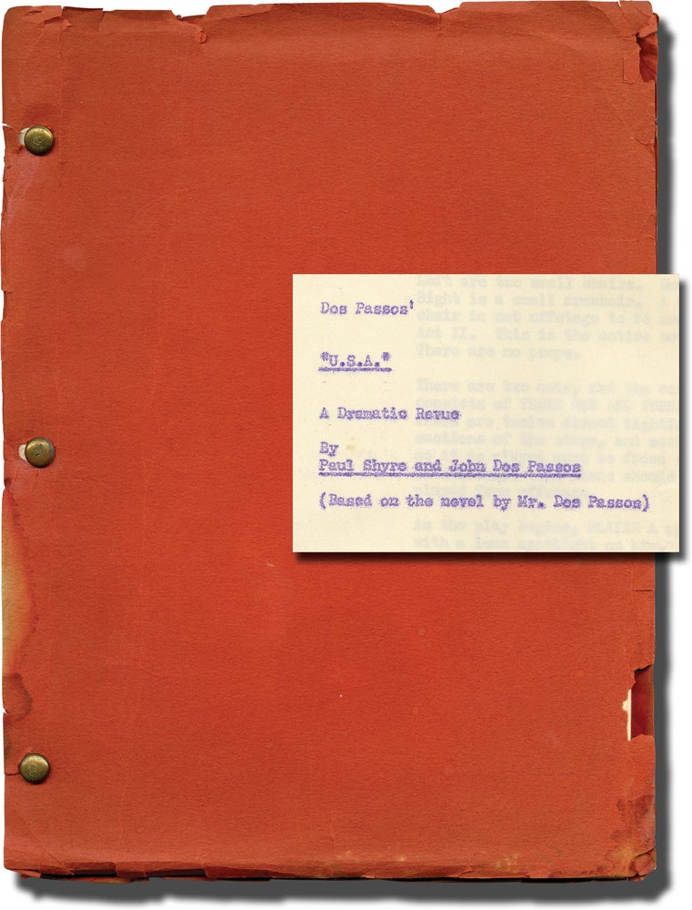 Book #142709] USA [U.S.A.]: A Dramatic Revue (Original script for the 1959 play). John Dos...