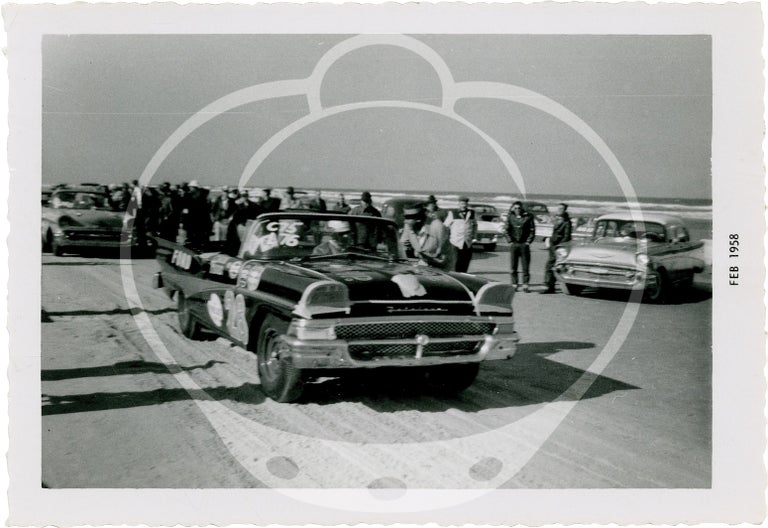 Twenty-four vernacular photographs from the final NASCAR race on Daytona Beach, 1958