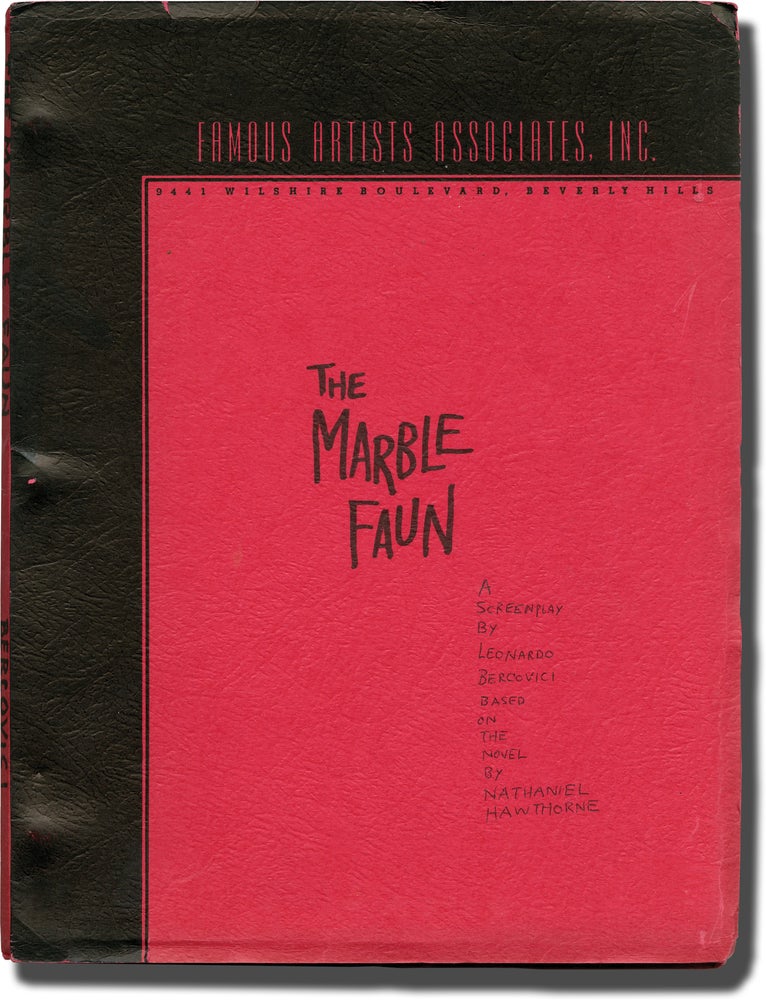 [Book #142885] The Marble Faun. Nathaniel Hawthorne Leonardo Bercovici, screenwriter, novel.