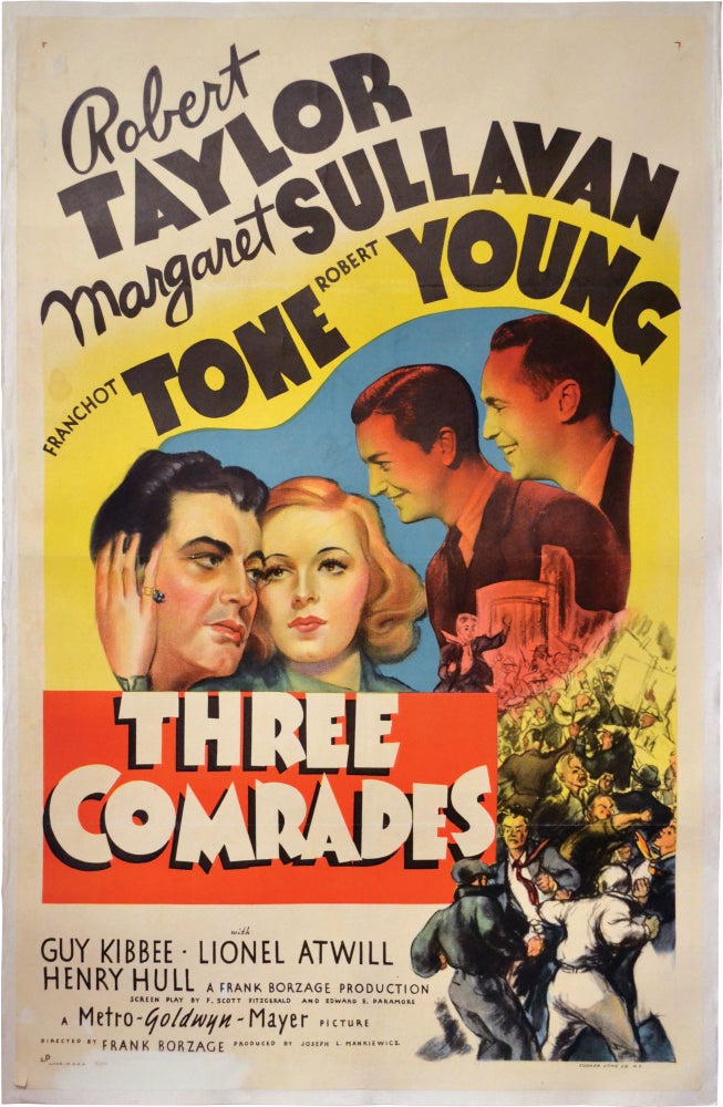 Book #142943] Three Comrades (Original poster for the 1938 film). F. Scott Fitzgerald, Erich...