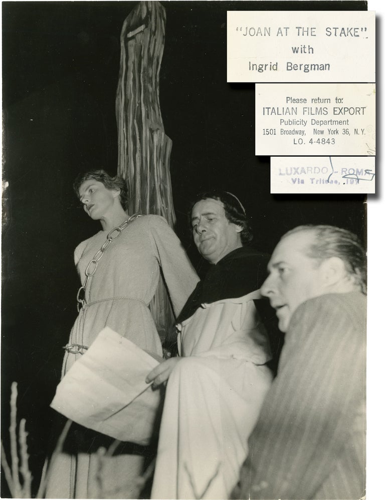Book #143075] Giovanna d'Arco al rogo (Original photograph from the set of the 1954 film)....