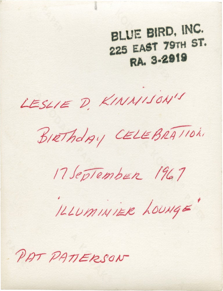 Archive of four photographs from the Illumineer Lounge, Chicago, 1967