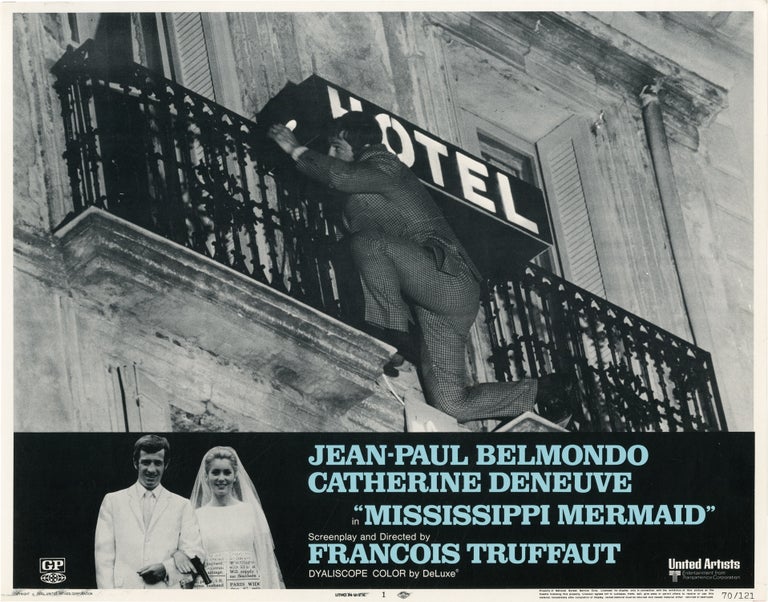 [Book #143150] Mississippi Mermaid [La sirene du Mississipi]. François Truffaut, Cornell Woolrich, Jean-Paul Belmondo Catherine Deneuve, screenwriter director, novel, starring.