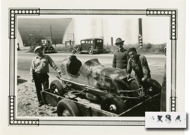 [Book #143462] Six original photographs of pre-War California midget car racing in Los Angeles, circa 1941. Midget Car racing.