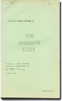 Book #143503] The Paradine Case (Post-production script for the 1961 re-release of the 1947...