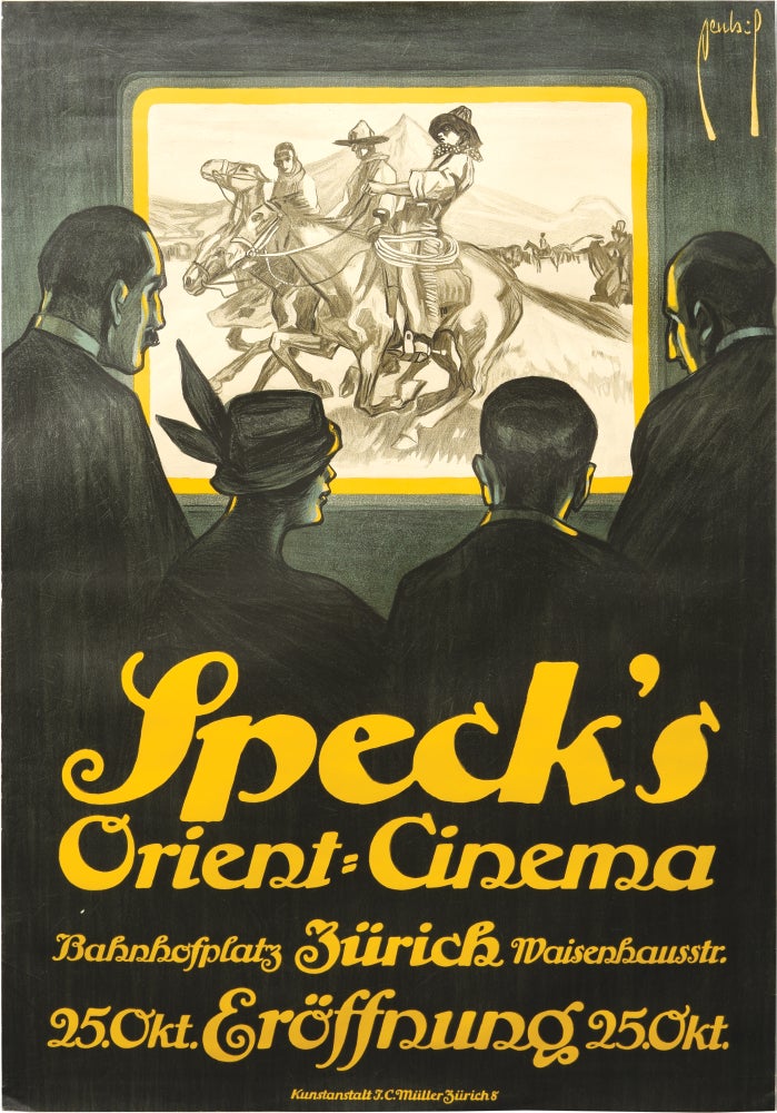 Book #143509] Speck's Orient-Cinema (Original poster advertising the 1916 opening of the Zurich...