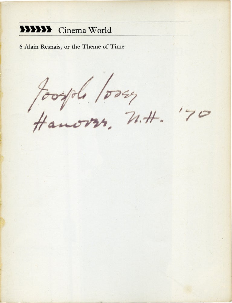 Alain Resnais, or the Theme of Time