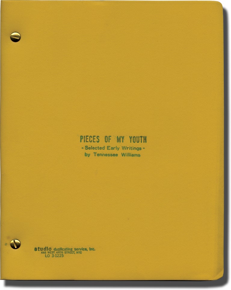 [Book #143799] Pieces of My Youth: Selected Early Writings. Tennessee Williams.