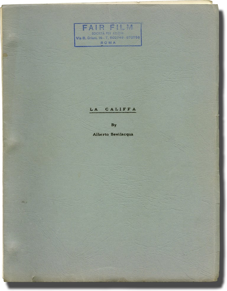 Book #143871] La Califfa (Original screenplay for the 1970 film). Alberto Bevilacqua, Ugo...