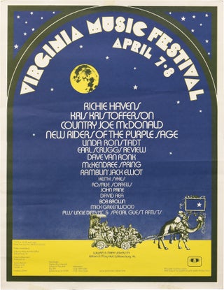 Book #143977] Virginia Music Festival Poster, circa 1973 (Original poster for the Virginia Music...
