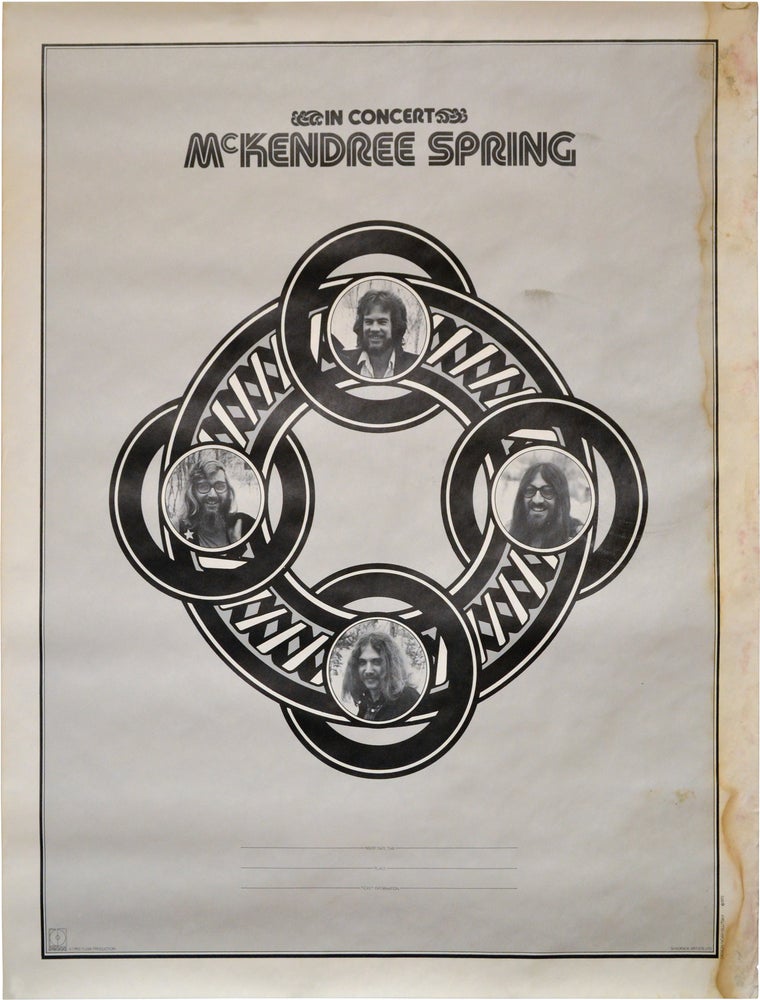 [Book #143984] McKendree Spring music tour poster blank. McKendree Spring, Michael Dreyfuss.