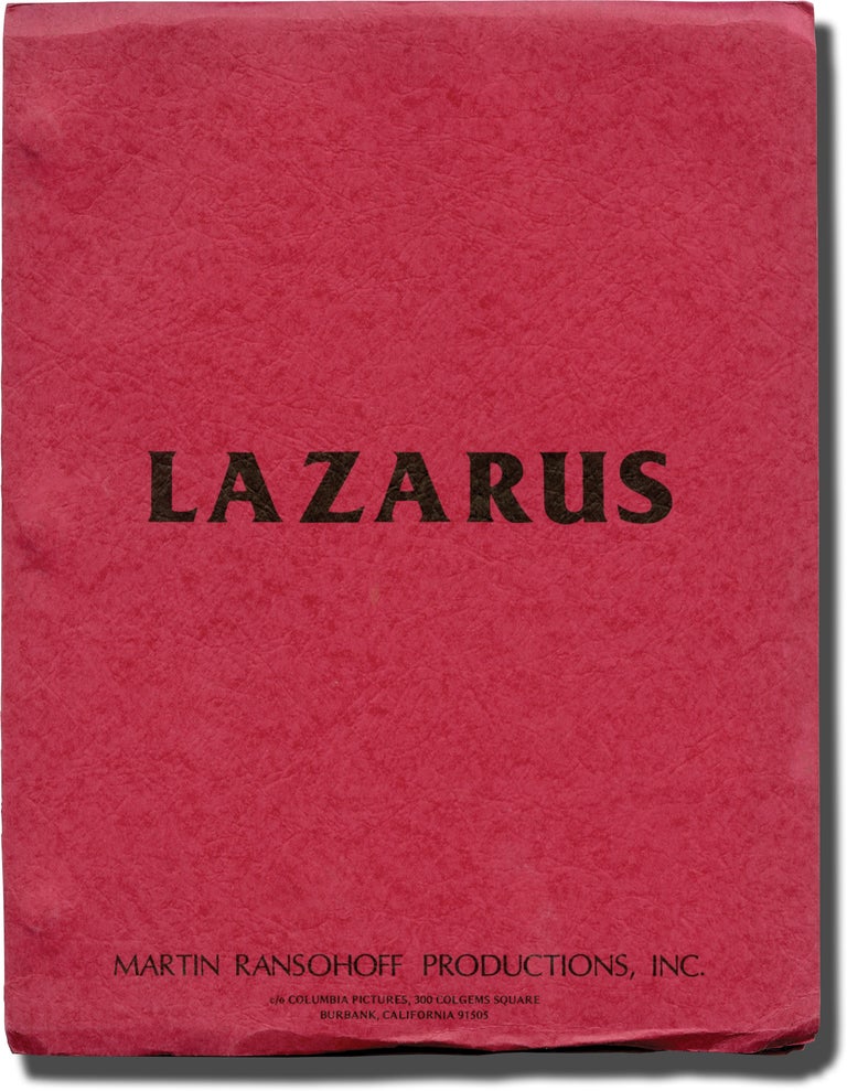 Book #143986] Lazarus (Original screenplay for an unproduced film). Robert Avard Miller,...