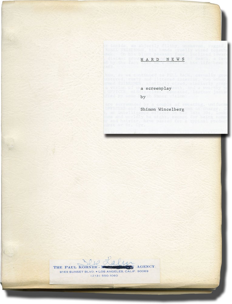 Book #143990] Hard News (Original screenplay for an unproduced film). Shimon Wincelberg