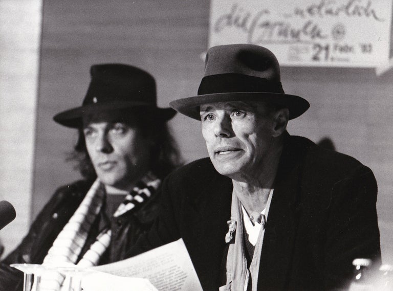 Book #144324] Original photograph of Joseph Beuys and Udo Lindenberg, 1983. Joseph, Lindenberg...
