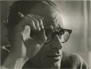 Book #144325] Two original photographs of Arthur Miller, 1961. Arthur Miller, Daniel Frasnay,...