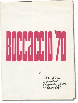Book #144345] Boccaccio '70 (Original film program for the 1962 film). Vittorio De Sica, Mario...
