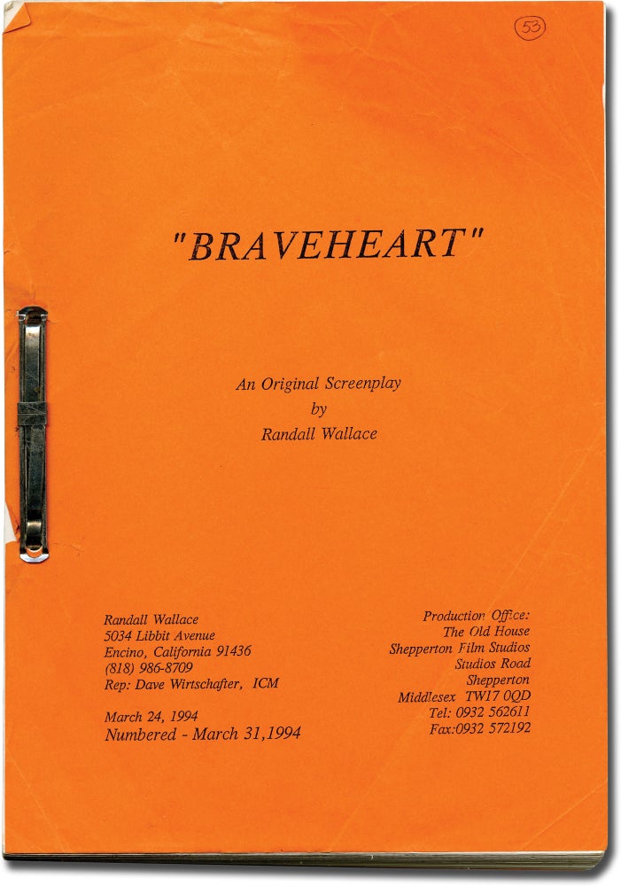 [Book #144358] Braveheart. Mel Gibson, Randall Wallace, Patrick McGoohan Sophie Marceau, Catherine McCormack, starring director, screenwriter, starring.