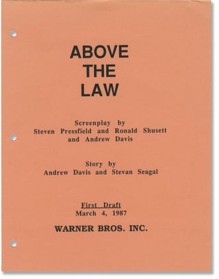 Book #144450] Above The Law (Original screenplay for the 1988 film). Andrew Davis, Steven...