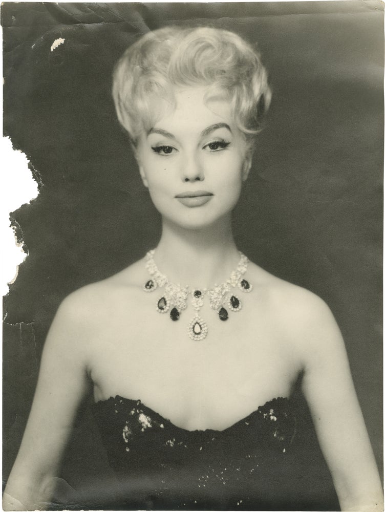[Book #144518] Two original portrait photographs of Mylène Demongeot, circa 1950s. Mylène Demongeot.