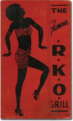 Book #144622] Menu for the RKO Grill, San Francisco, California. RKO, Gerturd ence