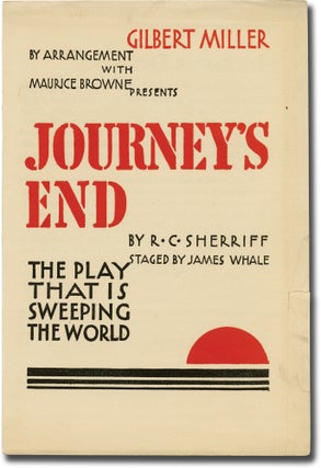 Book #144757] Journey's End (Original advertising flyer for the 1929 play). James Whale, Gilbert...