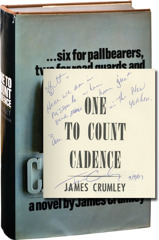 Book #144864] One to Count Cadence (First Edition, inscribed to author Chris Offutt). James Crumley