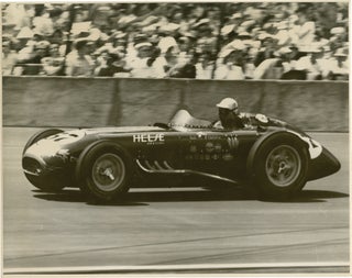 Archive of 27 oversize photographs of Indy race cars at the Indianapolis Motor Speedway, circa 1957