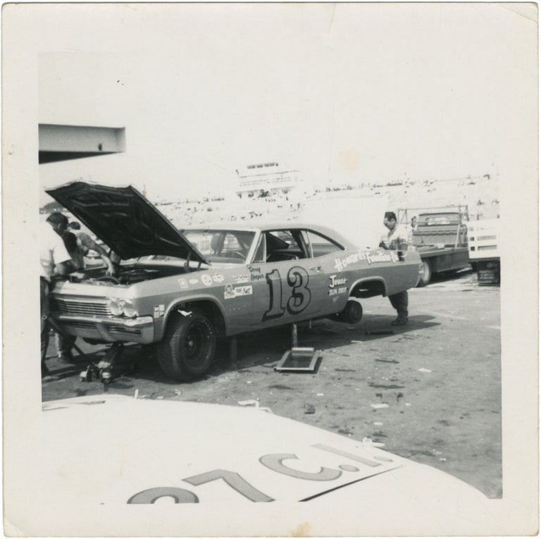 Archive of 40 vernacular photographs of the NASCAR World 600, 1965