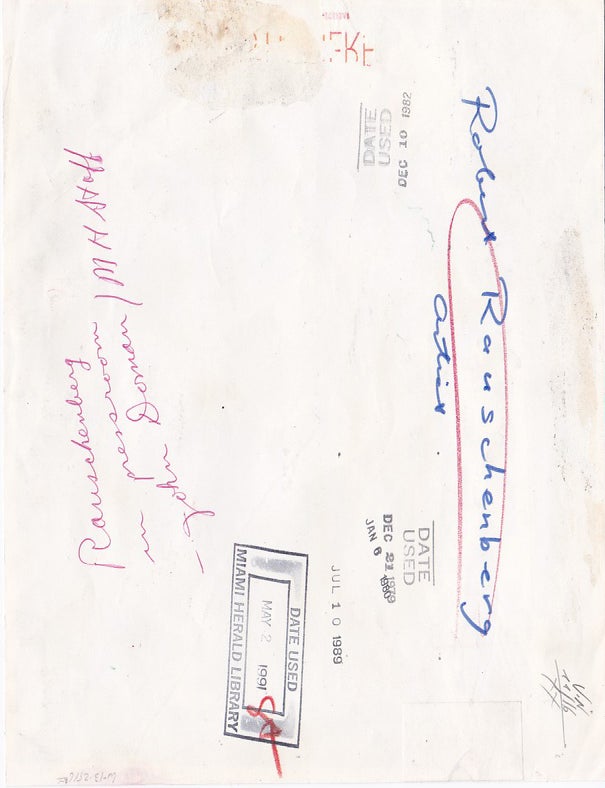 Original photograph of Robert Rauschenberg, 1979
