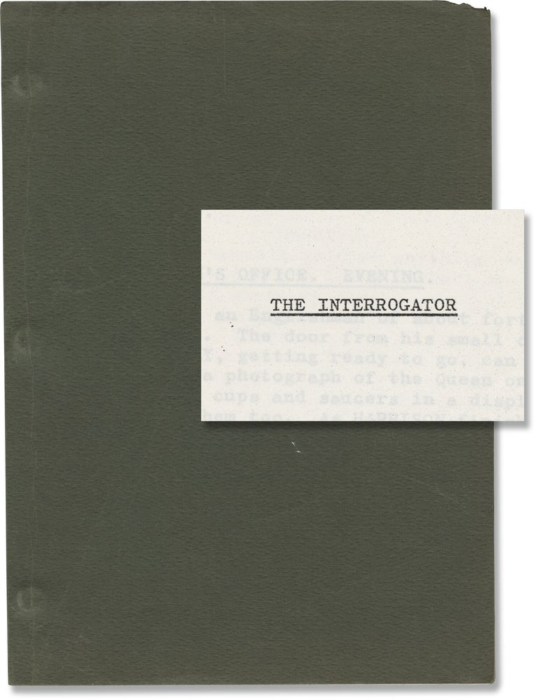 Book #145562] The Interrogator (Original screenplay for an unproduced film). Charles Bronson, C...