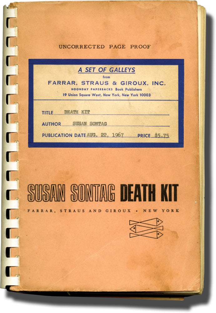 Book #145563] Death Kit (Uncorrected Proof, with annotations). Susan Sontag