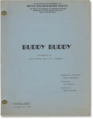 Book #145696] Buddy Buddy (Original screenplay for the 1981 film). Billy Wilder, Francis Veber, I...
