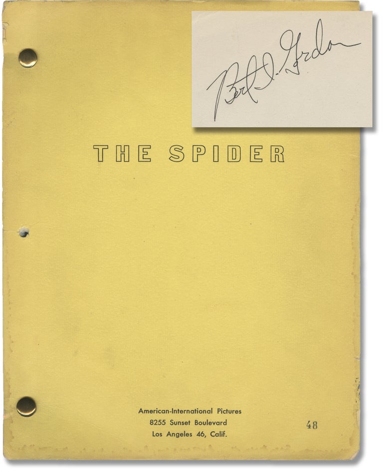 [Book #145977] Earth vs. the Spider [The Spider]. Bert I. Gordon, George Worthing Yates Laszlo Gorog, June Kenney Ed Kemmer, screenwriter director, screenwriters, starring.