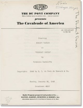 Book #146015] The Cavalcade of America: A Tooth for Paul Revere (Original script for the 1948...