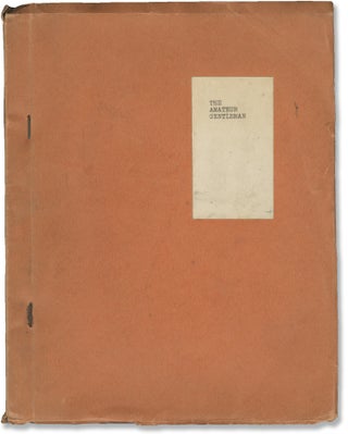 Book #146083] The Amateur Gentleman (Original screenplay for the 1936 film). Thornton Freeland,...