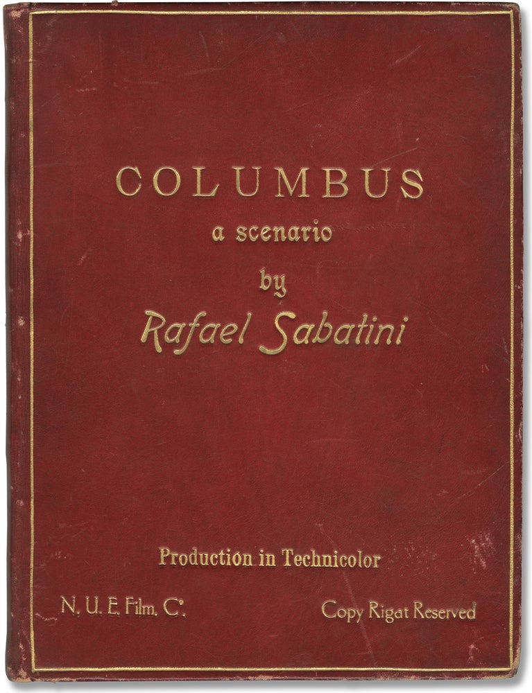 [Book #146098] Columbus. Rafael Sabatini, screenwriter.