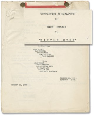 Book #146203] Battle Hymn (Original post-production screenplay for the 1957 film). Douglas Sirk,...