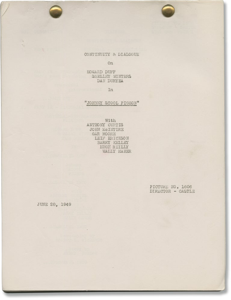 Book #146230] Johnny Stool Pigeon (Original post-production script for the 1949 film noir)....