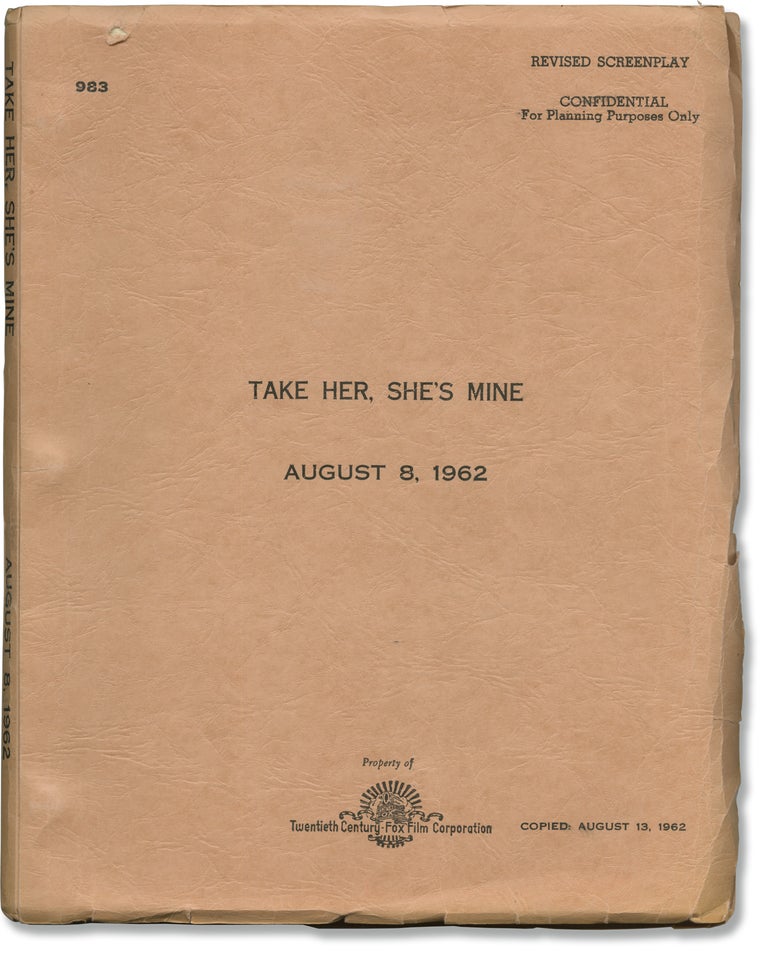 Book #146358] Take Her, She's Mine (Original screenplay for the 1963 film). Sandra Dee James...