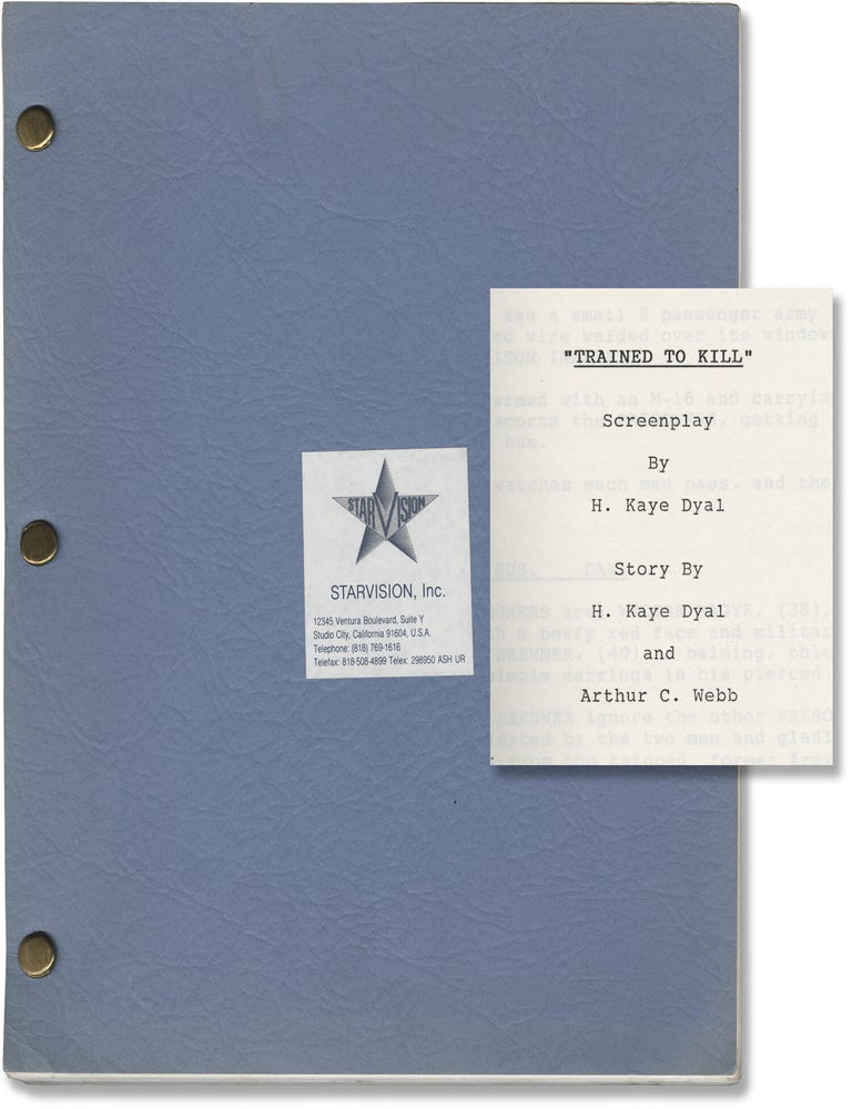 Book #146402] Trained to Kill (Original screenplay for the 1989 film). H. Kaye Dyal, Glen Eaton...