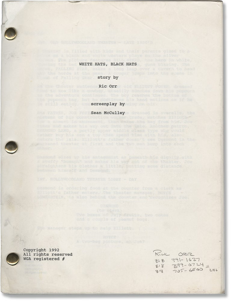 White Hats, Black Hats (Original screenplay for an unproduced film