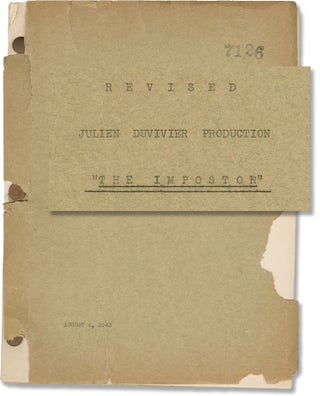 Book #146470] The Impostor (Original screenplay for the 1944 film). Julien Duvivier, Marc...