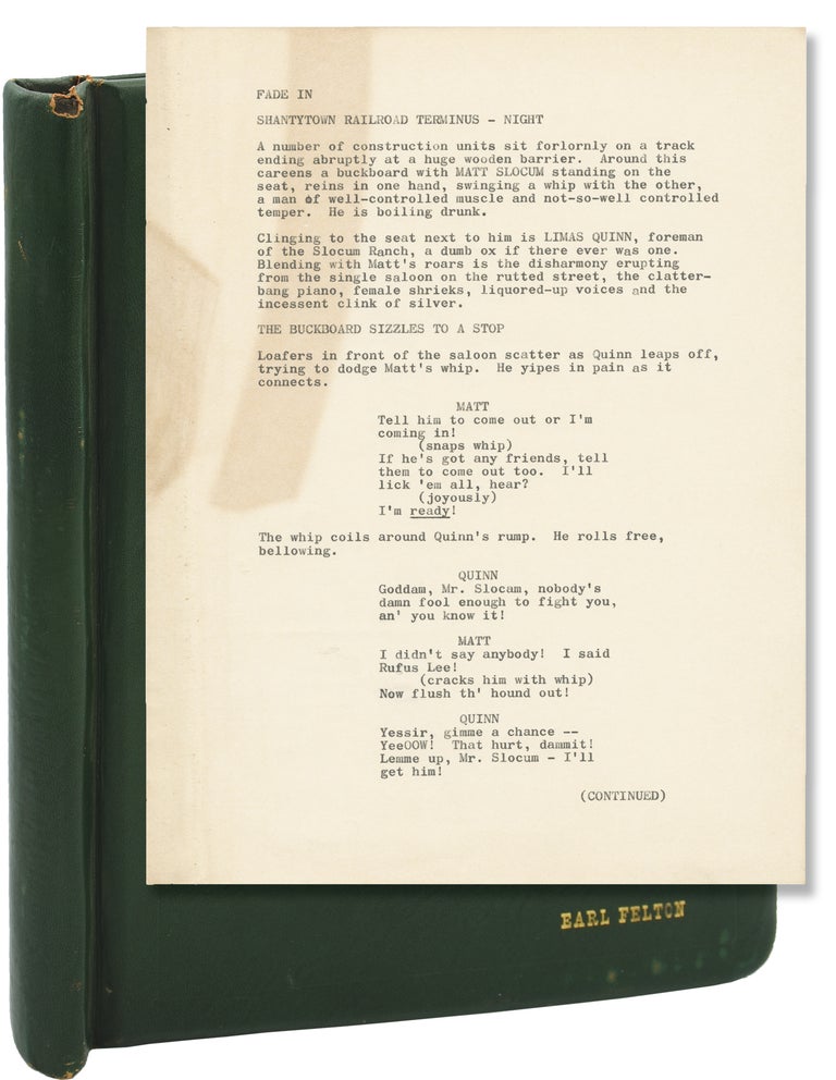[Book #146484] Untitled typescript screenplay for an unproduced film. Earl Felton, screenplay.