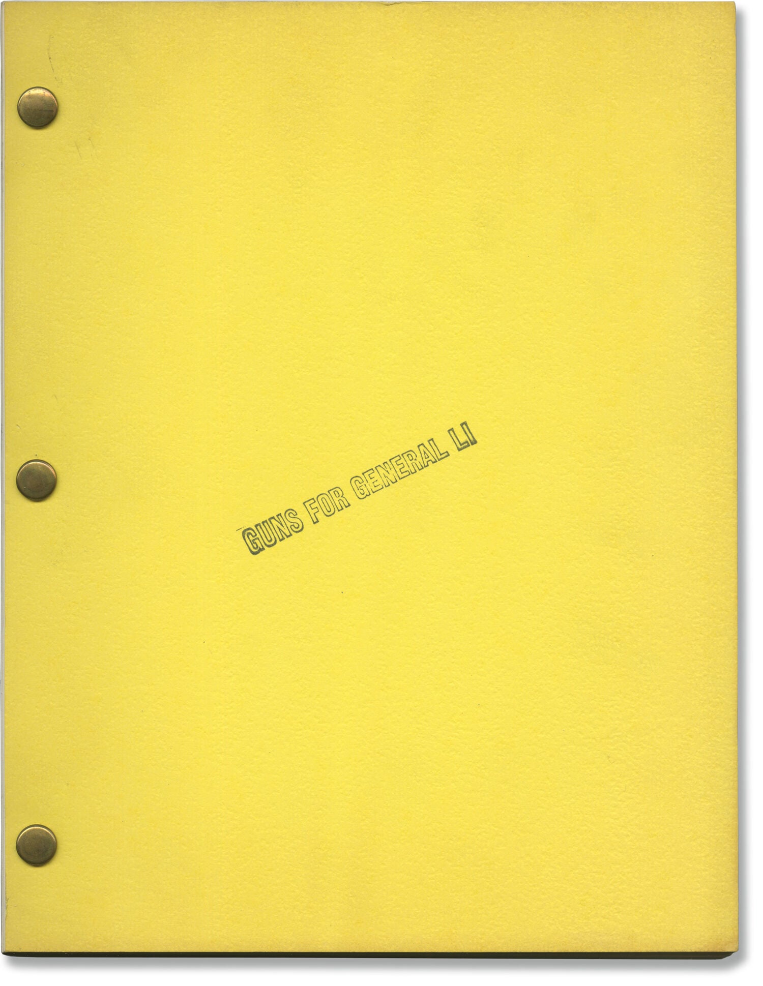 Guns for General Li | Jack Lewis, novel screenwriter