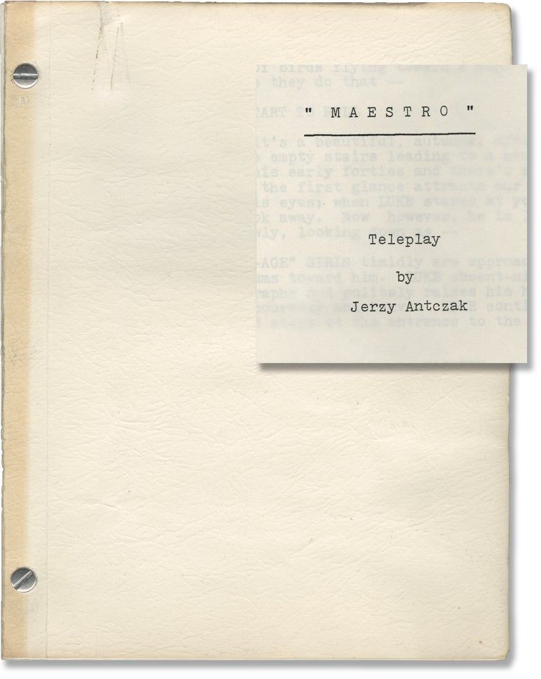 Book #146545] Maestro (Original screenplay for the 1965 television film). Jerzy Antczak, Zdzislaw...
