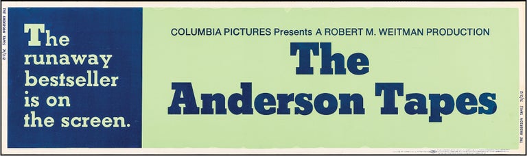 Book #146784] The Anderson Tapes (Original banner poster for the 1971 film). Sidney Lumet, Frank...