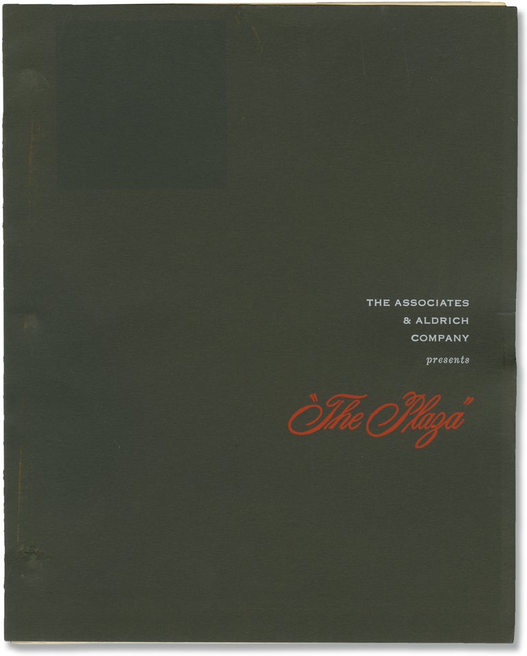 [Book #147106] The Plaza. Robert B. Aldrich, Eve Brown, screenwriter, novel.